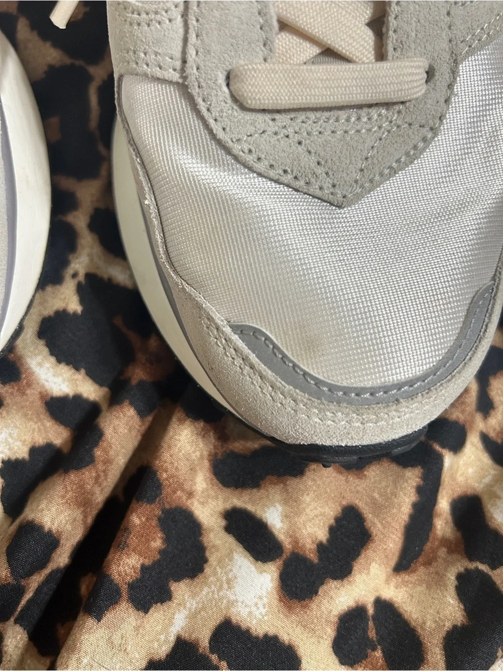 Nike Women's Neutral Cream and Light Gray Casual Sneakers